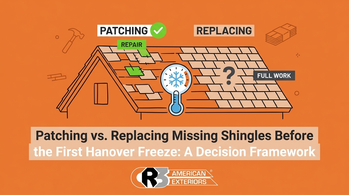 Patching vs. Replacing Missing Shingles Before the First Hanover Freeze: A Decision Framework — featured image