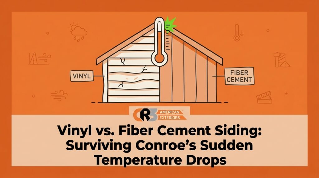 Vinyl vs. Fiber Cement Siding: Surviving Conroe's Sudden Temperature Drops — featured image